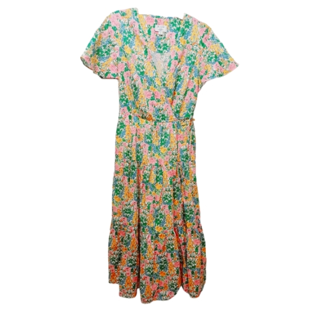 J. Crew Liberty Floral Faux Wrap Dress Size 6 - Picture 3 of 7